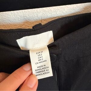 h&m black wide leg pants